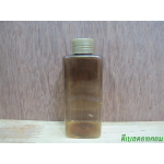 ขวด pet เหลี่ยม SB 180 ml. สีชาทอง+ฝาเกลียวพลาสติกสีทอง 24มม.