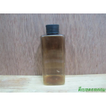 ขวด pet เหลี่ยม SB 180 ml. สีชาทอง+ฝาเกลียวพลาสติกสีดำ 24มม.