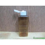 ขวด pet เหลี่ยม SB 180 ml. สีชาทอง+ฝาป๊อกแป๊กสีขาว 24มม.