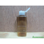 ขวด pet เหลี่ยม SB 180 ml. สีชาทอง+ฝาป๊อกแป๊กสีใส 24มม.