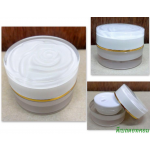 กระปุกกุหลาบ 10 กรัม สีขาวคาดทอง