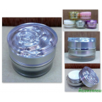 กระปุกกุหลาบ 15 กรัม สีเงินด้านคาดเงิน