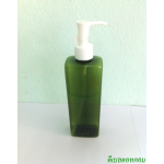 SB-240mlแบน สีเขียวมะกอก +ปั้มดีดทรงก๊อกน้ำคอ 24 สีขาว