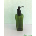 SB-240mlแบน สีเขียวมะกอก +ปั้มดีดทรงก๊อกน้ำคอ 24 สีดำ