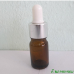 ขวดอโรมาชาใส  5 ml +ดรอปเปอร์เงินเงา+จุกบีบสีขาว