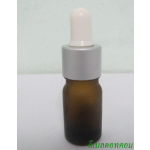 ขวดอโรมาชาขุ่น  5 ml +ดรอปเปอร์เงินด้าน+จุกบีบสีขาว