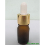ขวดอโรมาชาขุ่น  5 ml +ดรอปเปอร์ทองเงา+จุกบีบสีขาว
