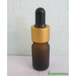 ขวดอโรมาชาขุ่น  5 ml +ดรอปเปอร์ทองด้าน+จุกบีบสีดำ
