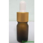 ขวดอโรมาชาขุ่น  5 ml +ดรอปเปอร์ทองด้าน+จุกบีบสีขาว