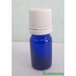 ขวดอโรมาน้ำเงินใส  5 ml +ฝาเกลียวพลาสติกขาว