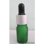 ขวดอโรมาเขียวขุ่น  5 ml + ดรอปเปอร์เงินด้าน+จุกบีบดำ