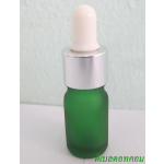 ขวดอโรมาเขียวขุ่น  5 ml + ดรอปเปอร์เงินเงา+จุกบีบขาว