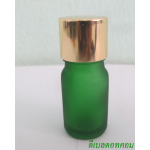 ขวดอโรมาเขียวขุ่น  5 ml +ฝาเกลียวอลูทองเงา