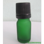 ขวดอโรมาเขียวขุ่น  5 ml +ฝาเกลียวพลาสติกดำ