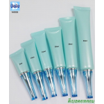 หลอดบีบโฟมสีฟ้า + ฝาแหลมสีฟ้าอะคริลิคครอบใส