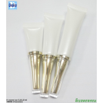 หลอดขาวมุก 5,10,15ml  + ฝาแหลมทอง/เงิน อะคริลิค