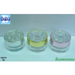 กระปุกอัญมณีทรงตรงสีเงิน ทอง ชมพู k0234 ขนาด5 กรัม