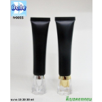 หลอดดำด้าน 15 20 30 ml + ฝาดอกไม้อคริลิค fr0055
