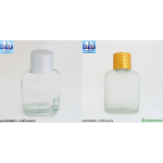ขวดแก้วแบนออยล์ ขุ่น,ใส 30ml #20+ ฝาเกลียว9ริ้ว