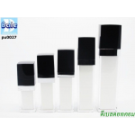 ขวดปั้มเหลี่ยมชาเนล ขาว/ฝาดำ 15ml 20ml 30ml 50ml 100ml