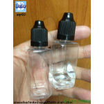 ขวดเหลี่ยมใสพลาสติก เติมน้ำยาบุหรี่ไฟฟ้า/หัวเชื้อ/เซรั่ม/  ขนาด 30 ml