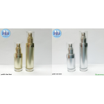 ขวดปั้มอะคริลิค สีทอง กับเงิน ฝาครอบใส  15ml 30ml