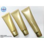 หลอดโฟมสีเคลือบทอง + ฝาเกลียวครัสตัลทอง ขนาด 100 120 150ml
