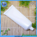 หลอดบีบโฟมสีขาวมุก+ฝาอคิลิครังโคมสีเงินจุกใหญ่ 120กรัม