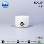 k0039-01-05g ขาว ไม่มีเส้น H3.2cm D4.1cm (มีถ้วยซ้อนด้านใน)