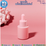 ขวดแก้ว ไหล่ตัด สีชมพูด้าน  20มล. คอ20