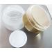 กระปุกแก้วขุ่น ฝาอคิลิคทองด้าน 50 กรัม