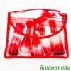 ถุงแก้วกระเป๋ากระดุมฝาหน้าสีแดง