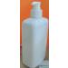 ขวดpetเหลี่ยมแบนสีขาวแป้ง500ml พร้อมปั้มดีดสีขาว