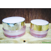 กระปุกอะคริลิกทรงกลมสีชมพู-ฝาขอบเงินเงา 15 กรัม
