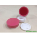 กระปุกพลาสติกโปร่ง  5-10 กรัม สีบานเย็นkเงิน (3ชั้น)