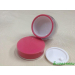 กระปุกพลาสติกโปร่ง  5-10 กรัม สีบานเย็นkเงิน (3ชั้น)