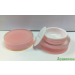 กระปุกกลมตรง สีชมพู ขอบขลิบ 15g