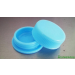 ตลับยาพลาสติก3กรัม สีฟ้า+แผ่นรองครีม