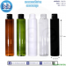 ขวดพลาสติกPet  ทรงผอมสูง สีดำ ขนาด100ml คอ24mm