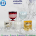 กระปุกอะคริลิค ทรงกลมตรง K0395 สีเงิน ขนาด 15 กรัม