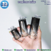 ขวดแก้ว ทรงสีหลี่ยม ไหล่ตรง C007 สีใสพ่นดำ ขนาด 50 มิลลิลิตร