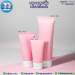 หลอดบีบ ทรงกลม 5 ชั้น พร้อมฝาป๊อกแป๊ก frt-010 สีชมพูพาสเทล ขนาด 30 มิลลิลิตร