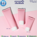 หลอดบีบ ทรงกลม 5 ชั้น พร้อมฝาป๊อกแป๊ก frt-010 สีชมพูพาสเทล ขนาด 120 มิลลิลิตร
