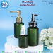 ขวดพลาสติก ทรงกลมไหล่เฉียง Pet-062 สีเขียว ขนาด 150 มิลลิลิตร