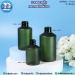 ขวดพลาสติก ทรงกลมไหล่เฉียง Pet-062 สีเขียว ขนาด 50 มิลลิลิตร