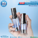 ขวดปั้มสูญญากาศขอบนูน สีฟ้าเฉดขาว 5-10ml.
