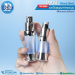 ขวดปั้มสูญญากาศขอบนูน สีฟ้าเฉดขาว 5-10ml.