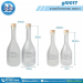 ขวดแก้วเหล้าผลไม้ ทรงกลม คอยาว 375ml.สีใส สีขุ่น คอปิดจุก