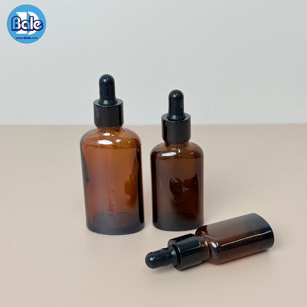 ขวดแก้วทรงแบน สีใส, ชาใส 5ml., 30ml., 50ml. c012