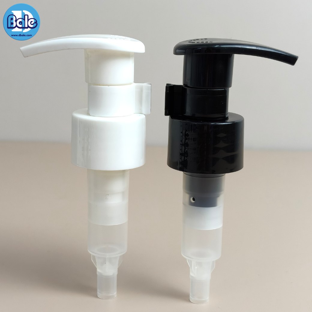 หัวปั้ม ทรงหัว D ล็อกซ้ายขวา pump0039 คอ 28 มม. สีดำ ขาว